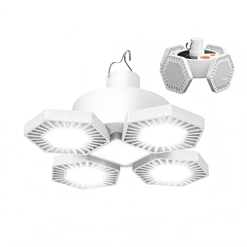 Lampe de camping 360 LED pour tente avec télécommande USB, 5 modes, autonomie 48 h