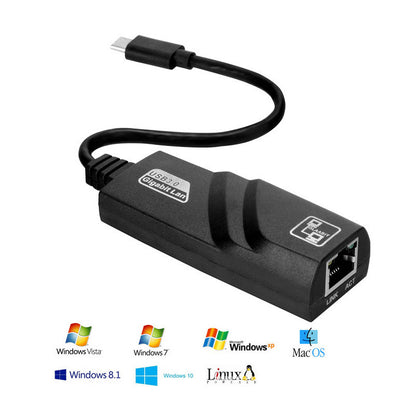 Adaptateur USB-C vers RJ45 Gigabit - Carte Réseau USB 3.1