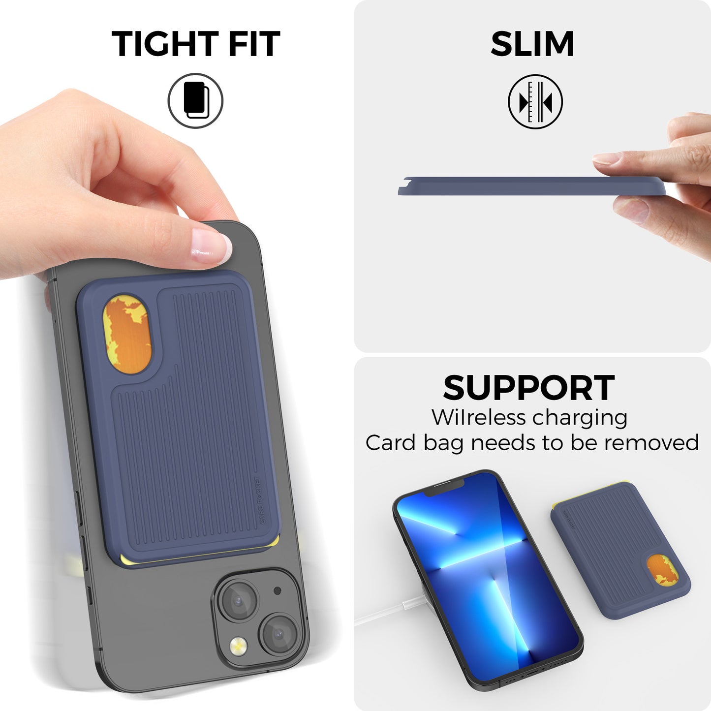 Magsafe Bracket Original Strong Magnetic Silica Gel Card Holder