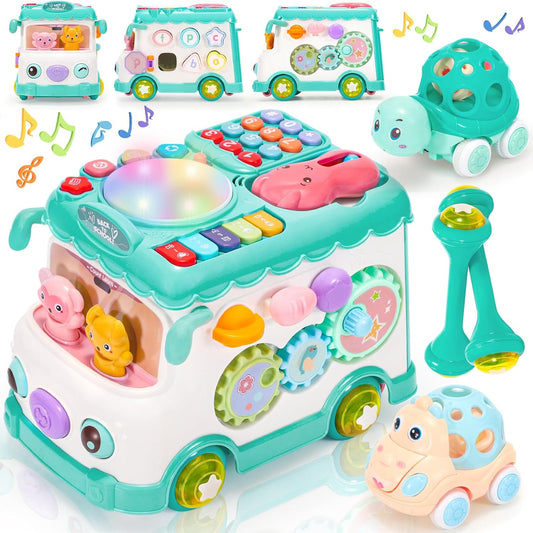 Bus d'Éveil Musical 6-en-1 pour Bébé