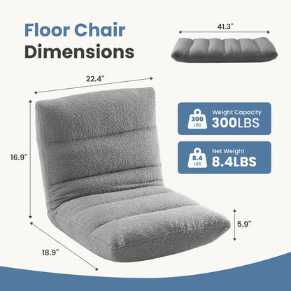 Chaise de Sol Réglable Mémoire de Forme - Convertible Lit