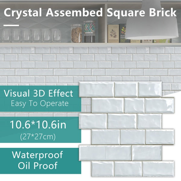 12 Pcs Peel And Stick Wall Tiles Backsplash For Kitchen Bathroom Wall