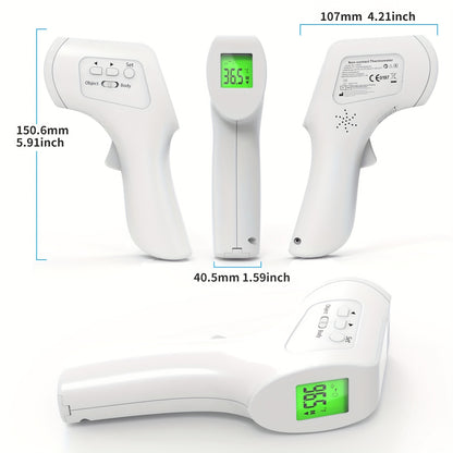 Medical Grade Forehead Thermometer for Adults,, Non-Contact Digital Infrared Thermometer, Backlit Display, °C/°F Display, Fever Alarm, Multifunctional Digital Thermometer for Home And Clinic, Fever Detection Device, Medical