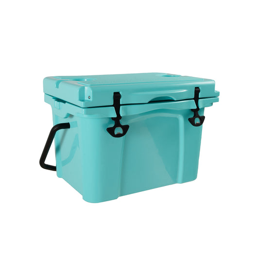 25QT Portable Cooler, Insulated Hard Cooler With Bottle Opener, Cup Holder, Forming Ruler, Travel, Beach, Camping, Fishing