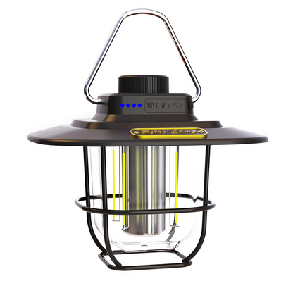 Lanterne de Camping Vintage Rechargeable - Style Lampe à Pétrole