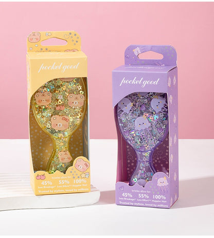 Comb Sequined Mini Air Cushion Comb Children's Fluffy Smooth Hair Comb Portable