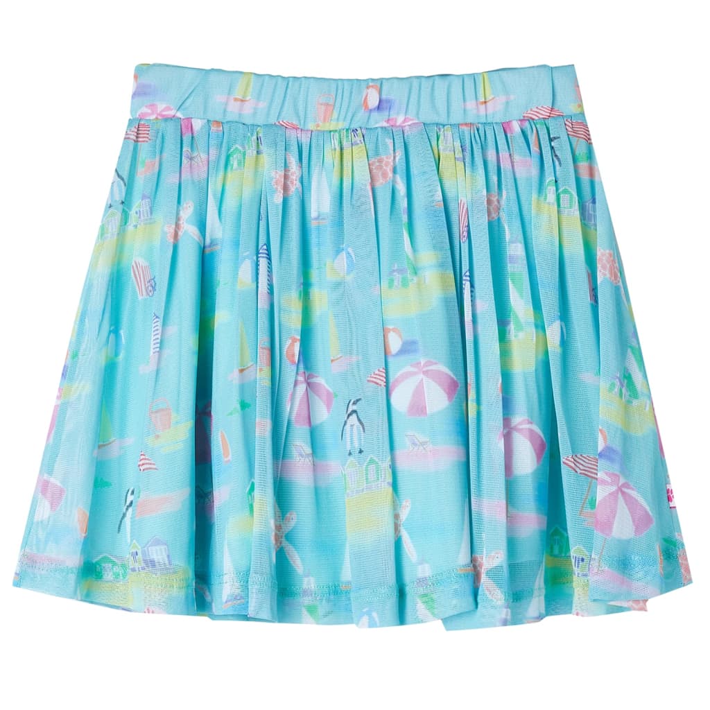 Children's pleated skirt, light blue, size 116