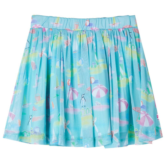 Children's pleated skirt, light blue, size 116