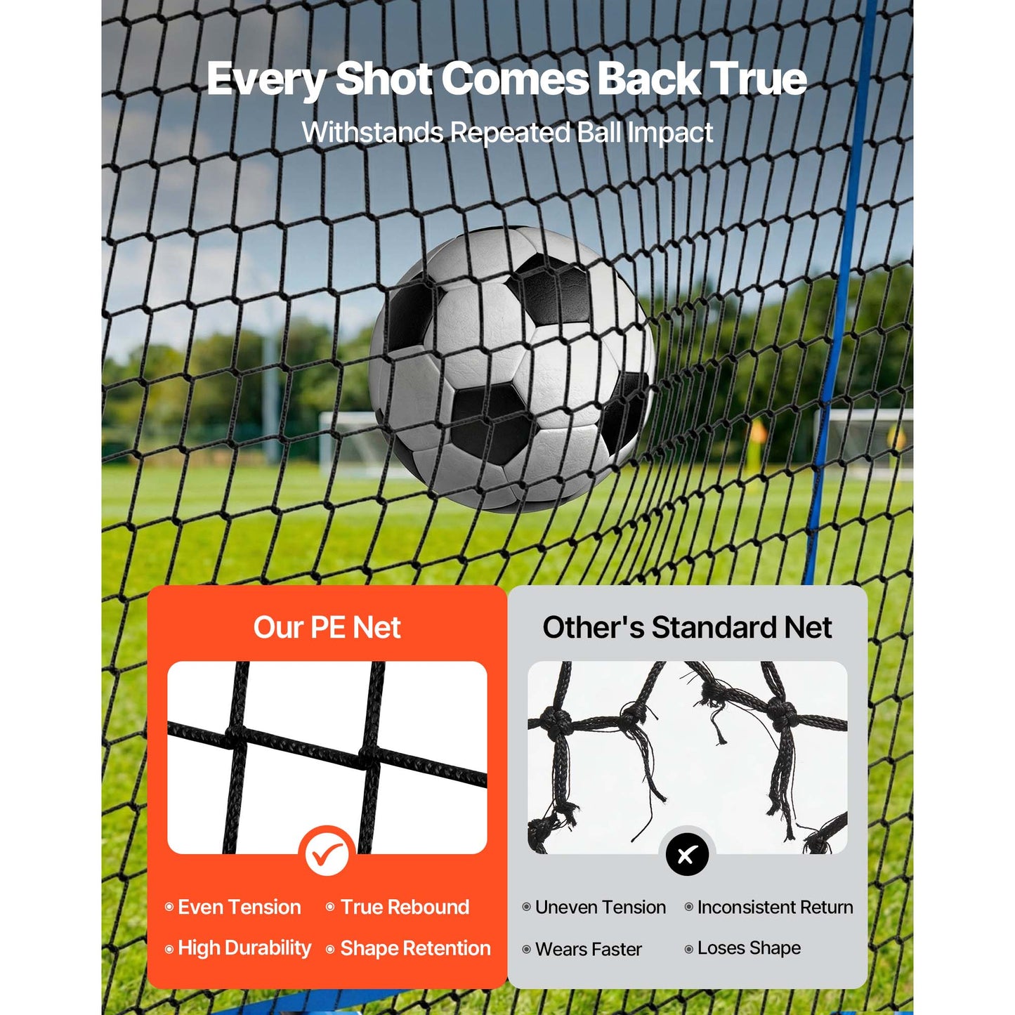 Filet Rebondisseur de Football - Angle Réglable