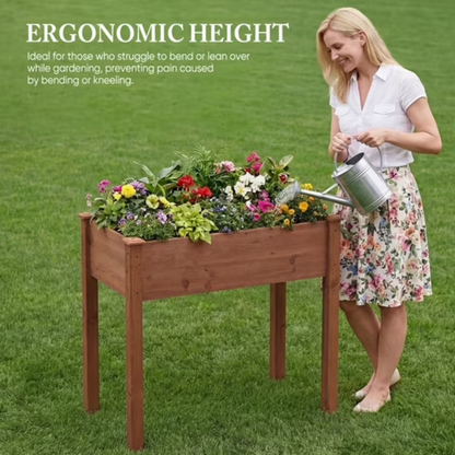 Bed - Cedar Planter With Non - Woven Liner, Bottom Drainage, 30 - Inch Height, 4