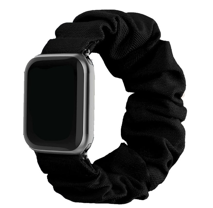 Large intestine hair band-38/40/41mm-suitable for Apple Watch-black-1 strip
