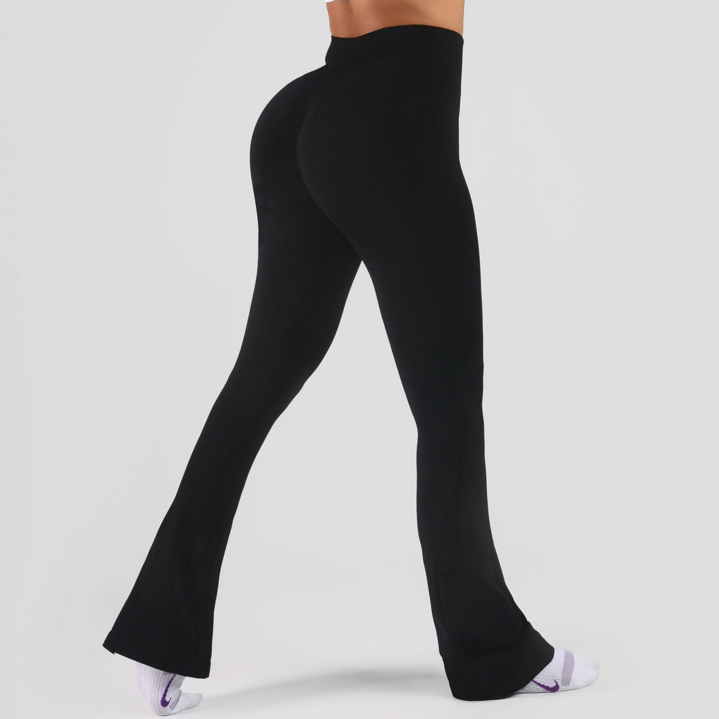 Womens Flared Yoga Pants, High Waisted Flare Leggings Bottom Bootcut Yoga Pants