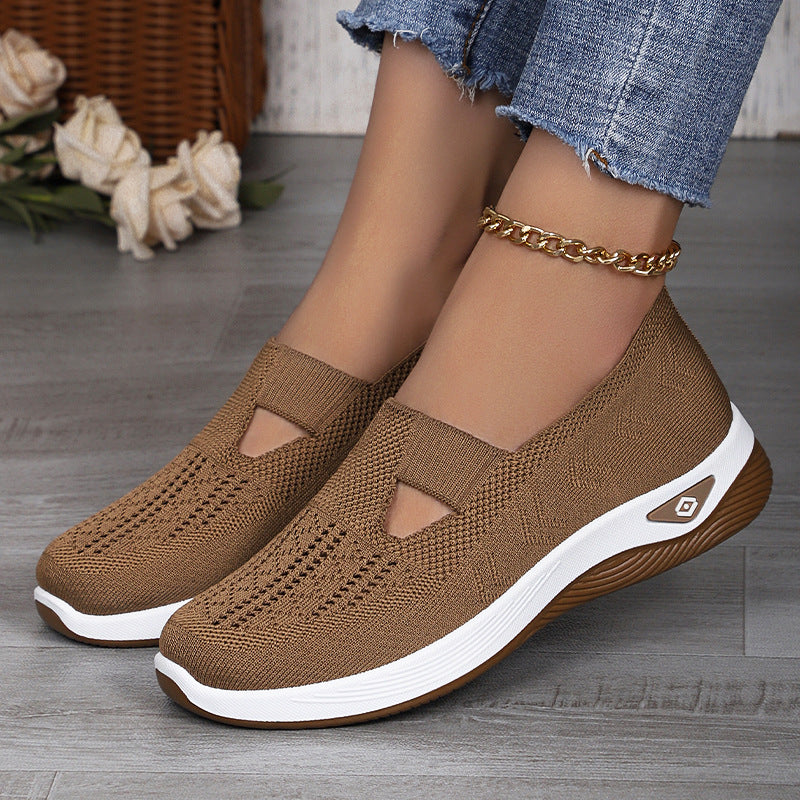 Womens Casual Flyknit Breathable Shoes