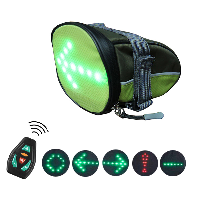 Bicycle LED Light-Emitting Package WirelessRemote Control LED Light-Emitting Package RidingLED Turn Signal Package Bicycle Strap On SaddleBag,