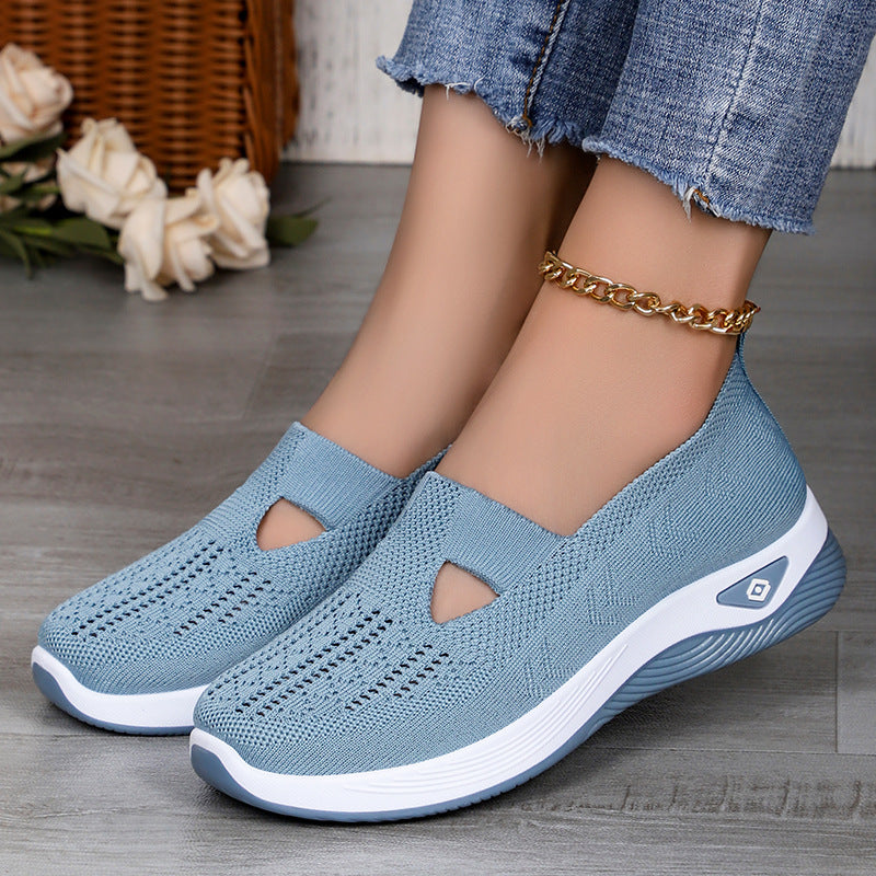 Womens Casual Flyknit Breathable Shoes