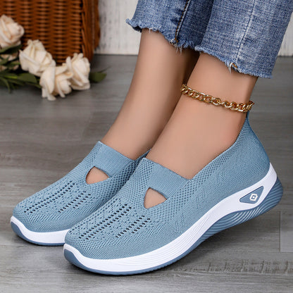 Womens Casual Flyknit Breathable Shoes