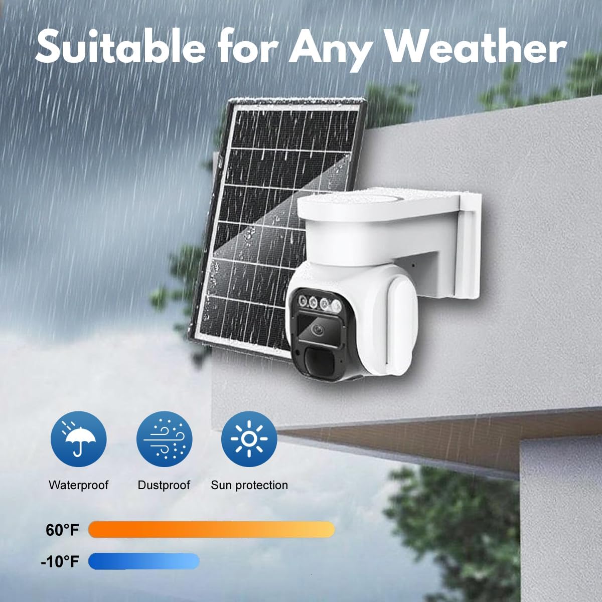 Cellular Security Camera Outdoor Wireless, No WiFi Needed Solar Powered 4G LTE C