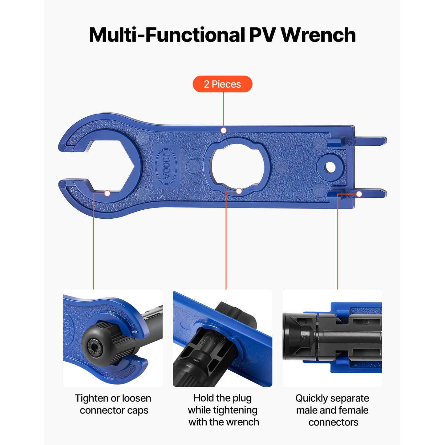 Pince à Sertir à Cliquet 14-10 AWG - Kit Connecteurs Solaires