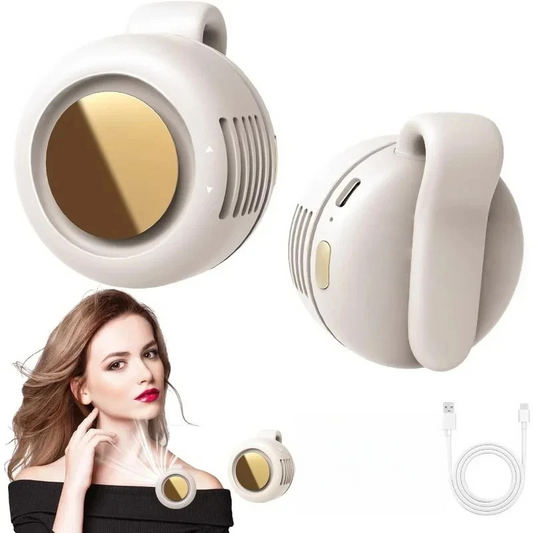 Mini ventilateur de camping sans pales silencieux 800 mAh, à clip de taille, 3 vitesses, Type-C