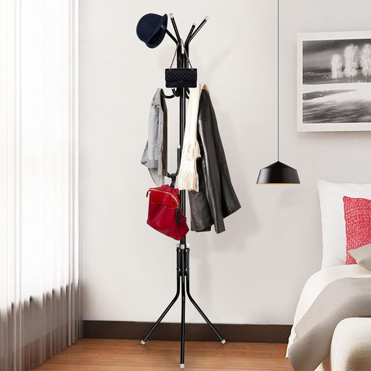 Coat Stand Coat-Hat-Jacket-Umbrella Floor Standing Rack Clothes Hanger  Hooks