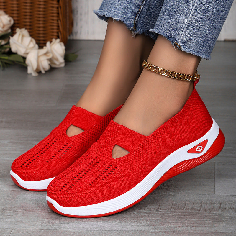 Womens Casual Flyknit Breathable Shoes