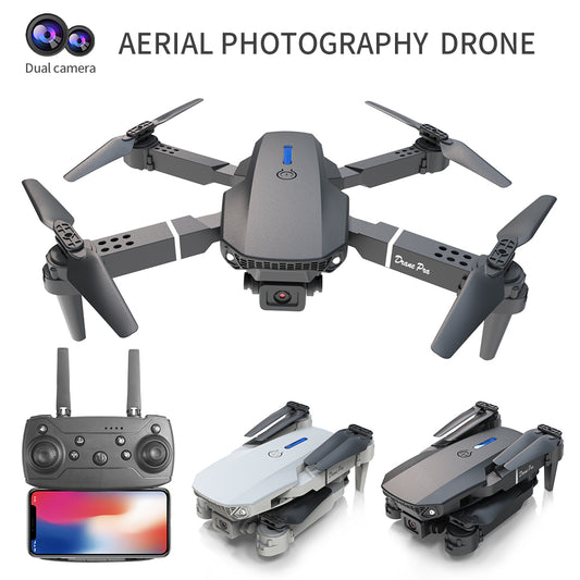 Drone HD Dual Camera Single Battery One Key Return WlFlConnection Aerial Photography UAV Optical Flow Height Remote ControlDrone Christmas Halloween Thanksgiving Gift
