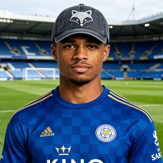 2pcs Fox Embroidered Vintage Washed Baseball Cap - Leicester City The Foxes World Cup Soccer Fan Hat, Adjustable Unisex Cotton Cap