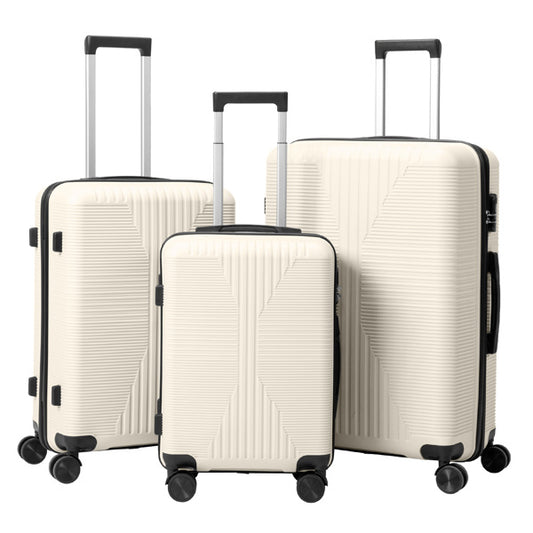 Ensemble de 3 valises à roulettes en PP, 20, 24 et 28 pouces