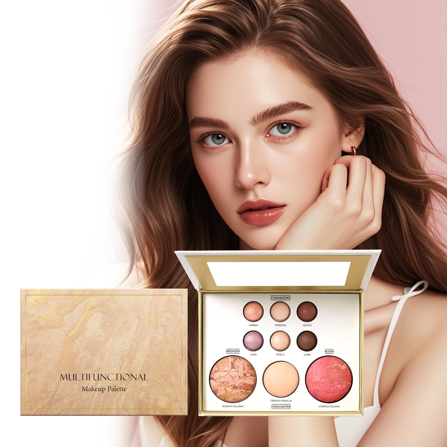 Palette de Maquillage Mixte Dorée