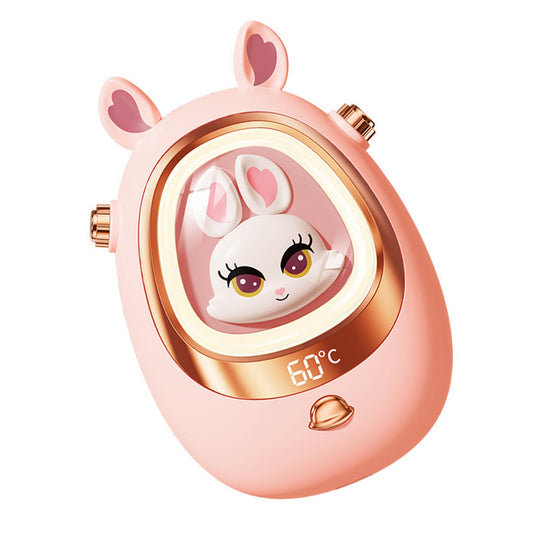 Rechargeable Hand Warmer Cute Winter Portable Electric With 2400mAh Battery For Girls Students Pink