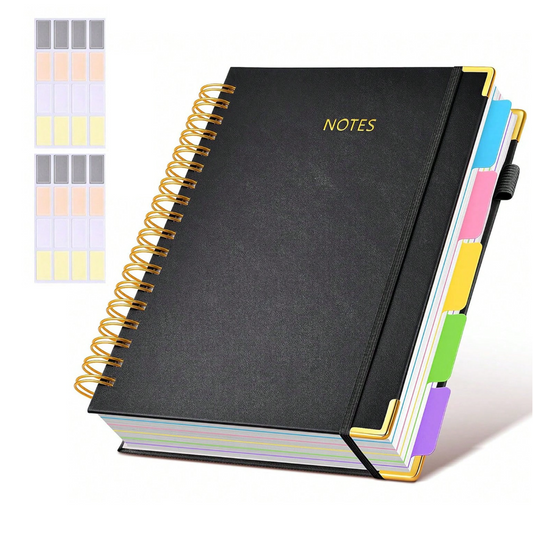 Deluxe Spiral Notebook With Removable Dividers And Labels