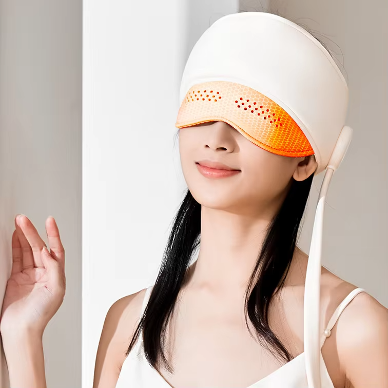 Masseur Tête & Yeux Chauffant - Aide au Sommeil