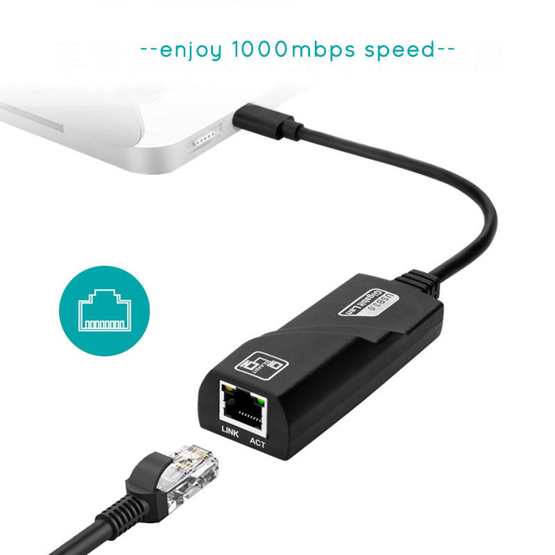 Adaptateur USB-C vers RJ45 Gigabit - Carte Réseau USB 3.1