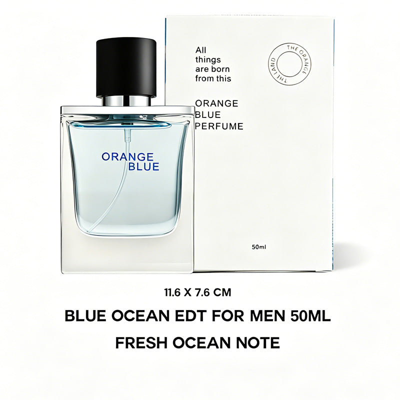 Beauty Orange Blue Eau De Toilette For Men, 50ml - Fresh Blue Ocean Scent