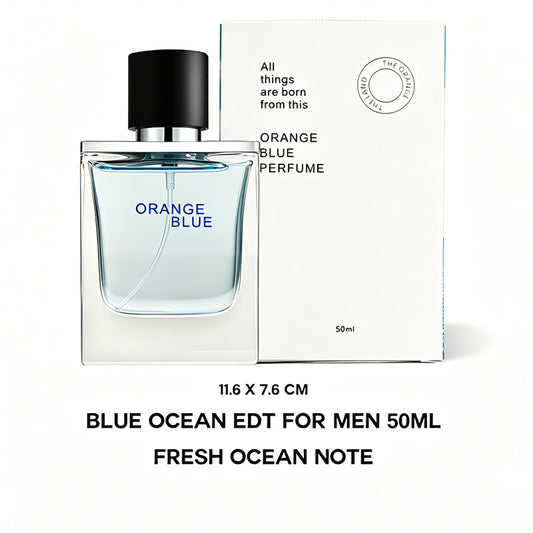 Beauty Orange Blue Eau De Toilette For Men, 50ml - Fresh Blue Ocean Scent