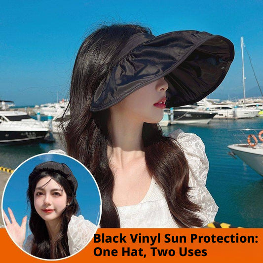 Sun hat-black-1 piece