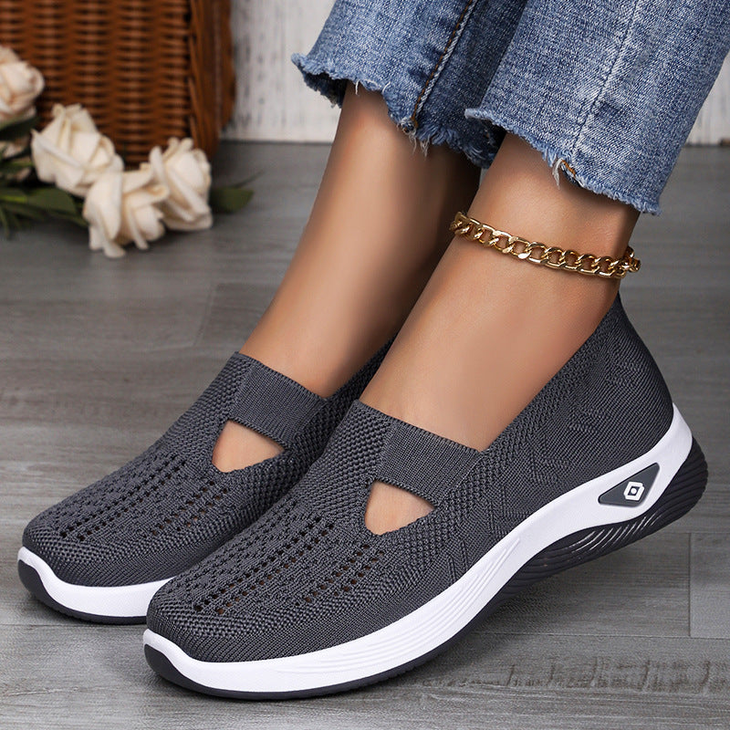 Womens Casual Flyknit Breathable Shoes