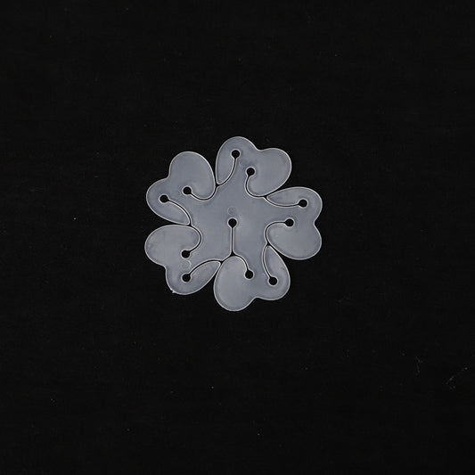 Balloon clip-Plum blossom model-8 * 8 *1cm-transparent white-1 piece