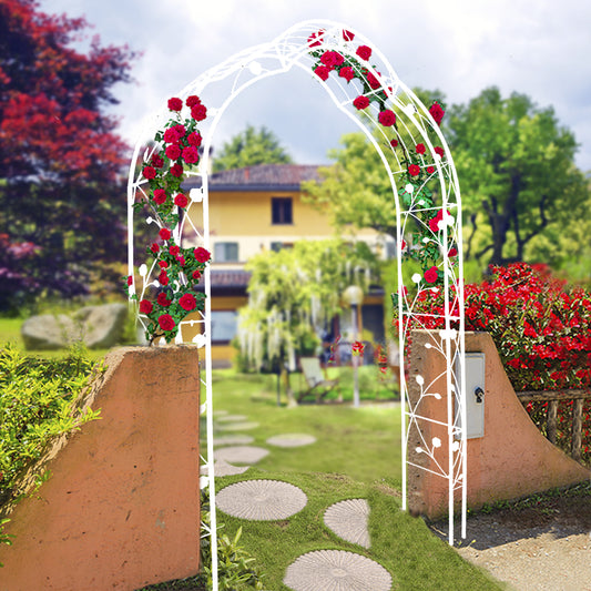 Metal Garden Arch Assemble Freely With 8 Styles Garden Arbor Trellis Climbing Plants Support Rose Arch Outdoor Arch Wedding Arch Party Events Archway Cream White