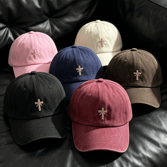 Religious Christian Cross Bow Embroidery Vintage Casual Unisex Baseball Dad Hat