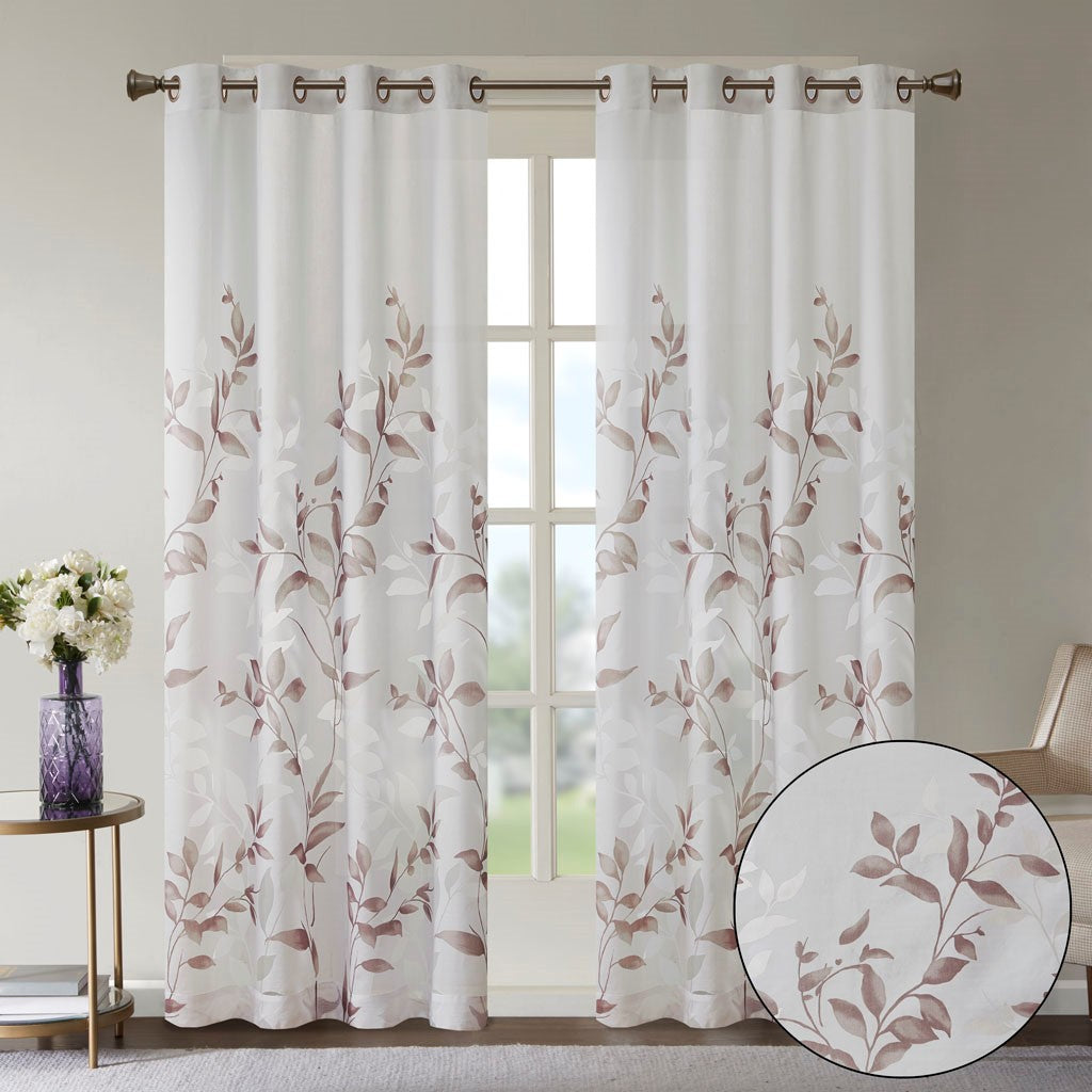 Burnout Printed Curtain Panel Only 1 Pc Panel