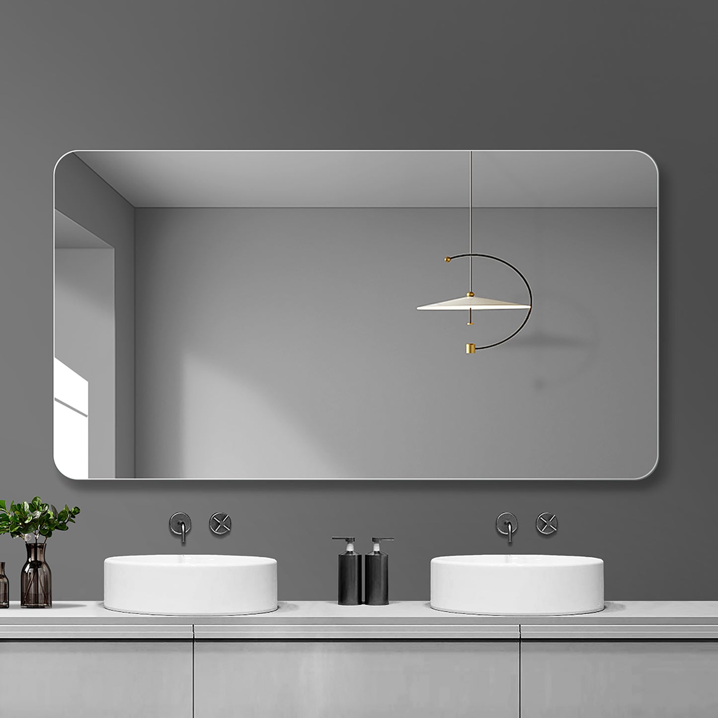 Bathroom Vanity Mirror , Wall-Mounted Mirror For Bathroom Anti-Fog Waterproof