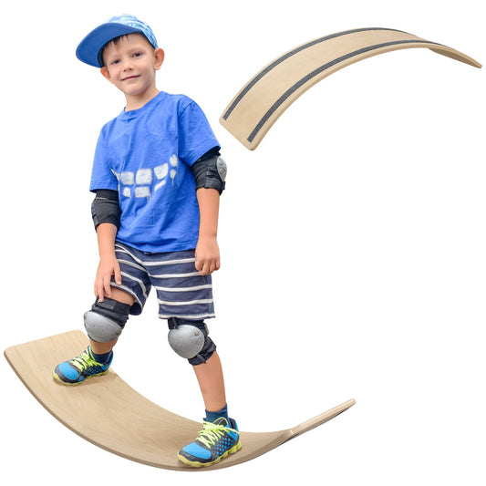 Wooden Balance Board For Children 3-8 Years Old, Natural Tone