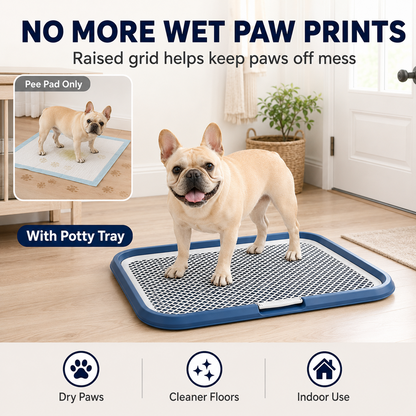 Bac à Toilette pour Chien avec Grille Amovible - Anti-fuite