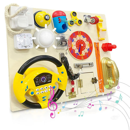 Toddler Sensory Activity Large Size Multifunctional Children Wooden Activity Boa