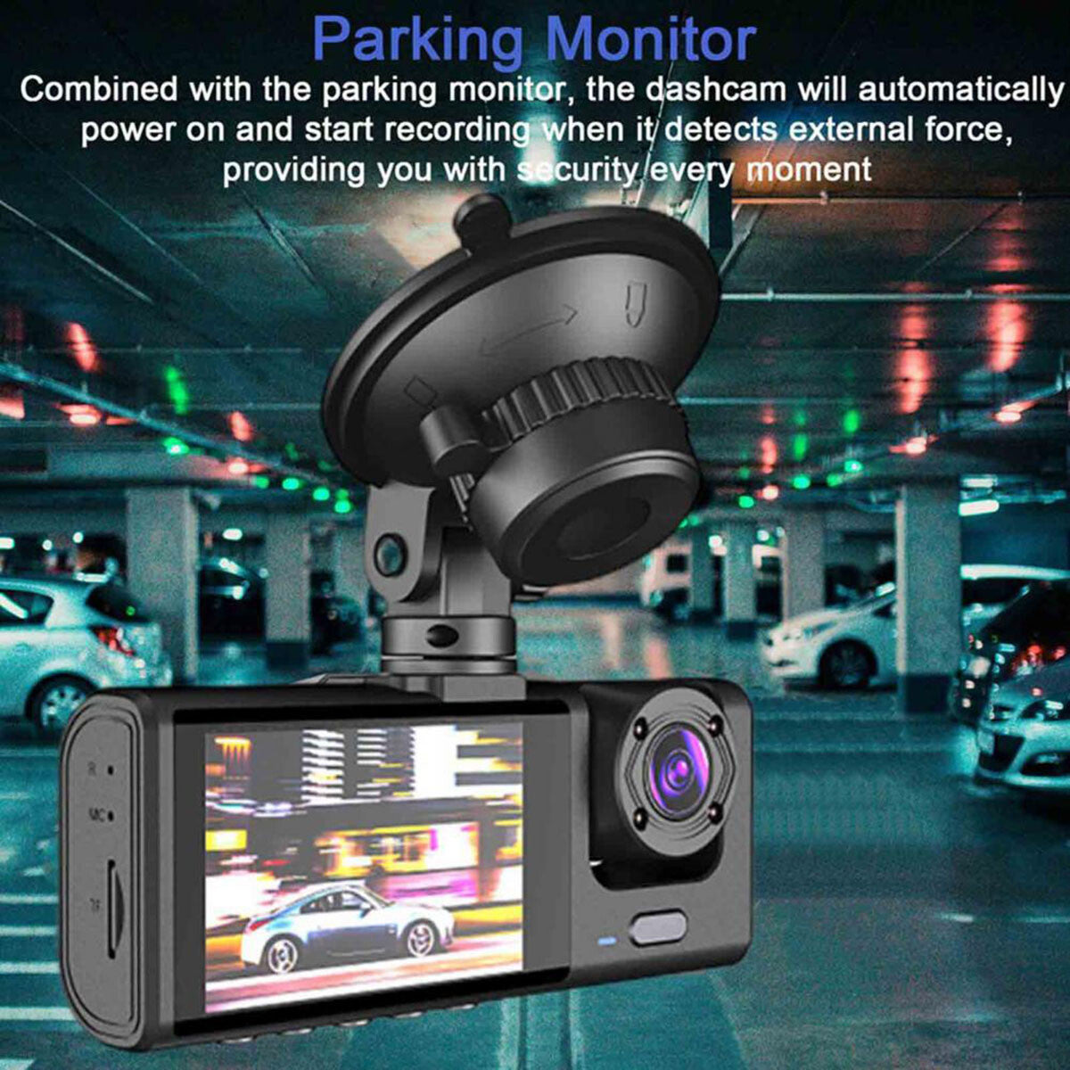 1080P Dual Lens Car Dash Cam Recorder G Sensor DVR Front And Rear Camera Video