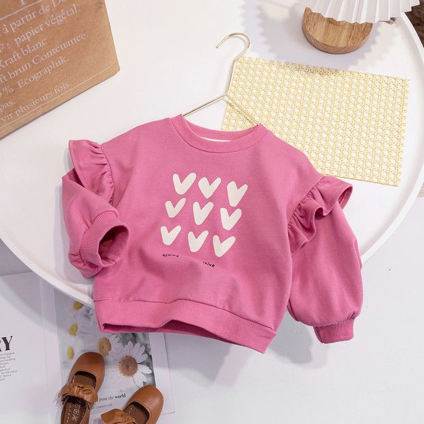 Girls' Spring Collection Style Top - Cute And Casual Pullover Hooded Shirt For C