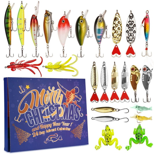 Fishing Bait Christmas Countdown Calendar Blind Box Set