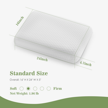 Memory Foam Pillow, Detachable Washable Pillowcase, Odorless, Ergonomic Pillow