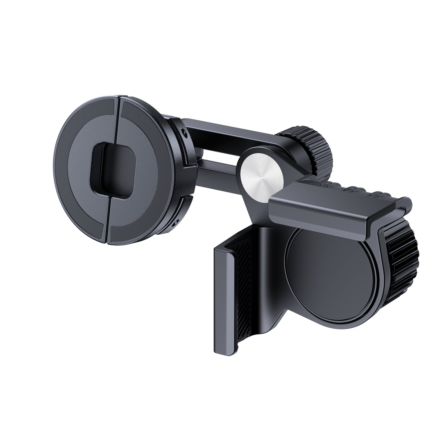 Car mobile phone holder-central control screen model-magnetic attraction + clamping-black-plastic-1 piece